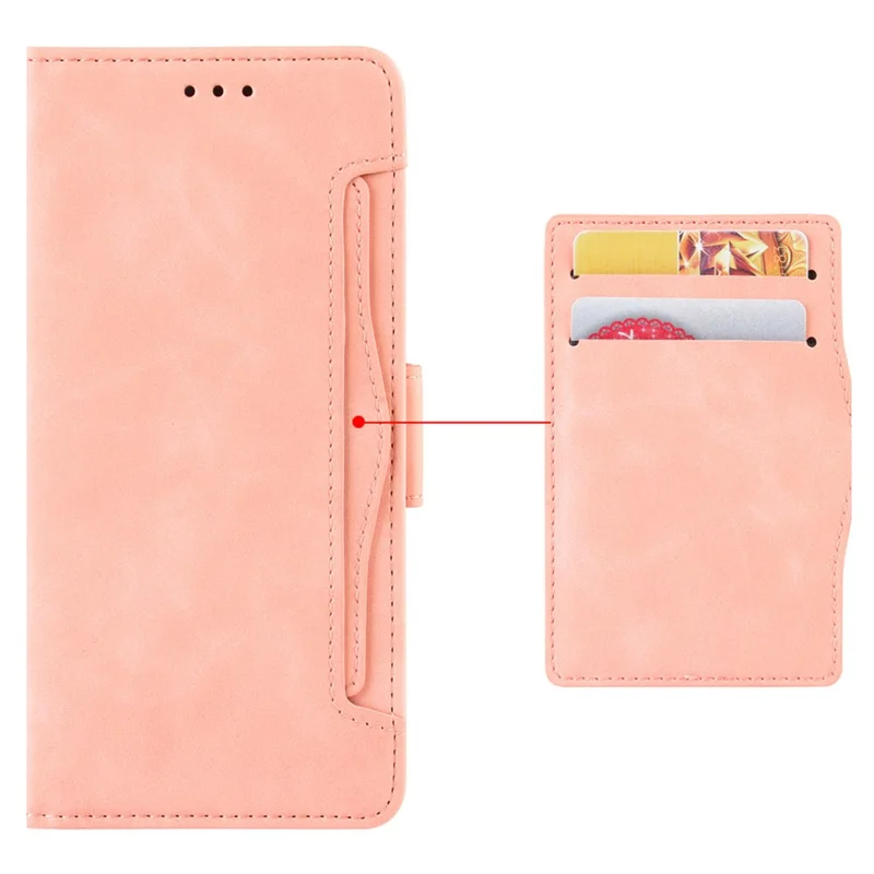 For TECNO Spark 20 Pro+ KJ7 Case Multiple Card Slots PU Leather Stand Phone Cover - Pink