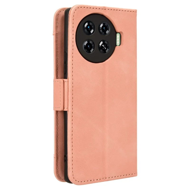 For TECNO Spark 20 Pro+ KJ7 Case Multiple Card Slots PU Leather Stand Phone Cover - Pink