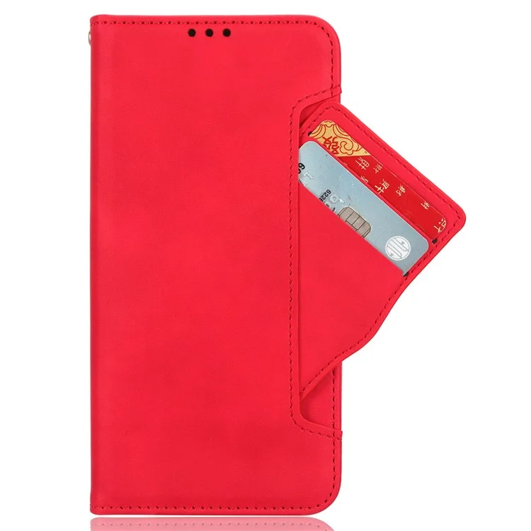 For TECNO Spark 20 Pro+ KJ7 Case Multiple Card Slots PU Leather Stand Phone Cover - Red