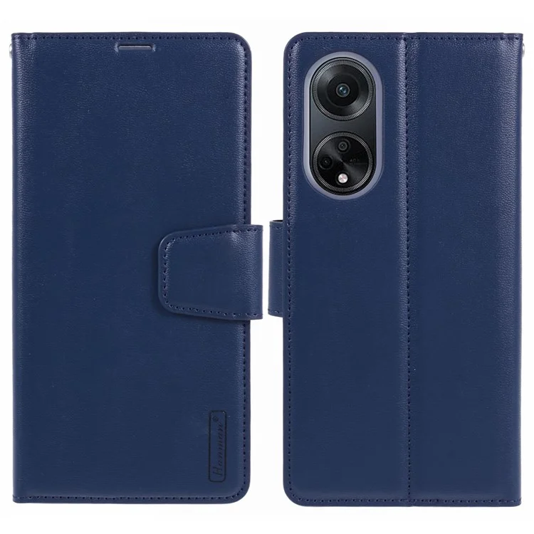HANMAN Mill Series Phone Cover für Oppo A98 5G / A1 5G / F23 5G Wallet Phone Case PU Leder Flip Cover - Saphir