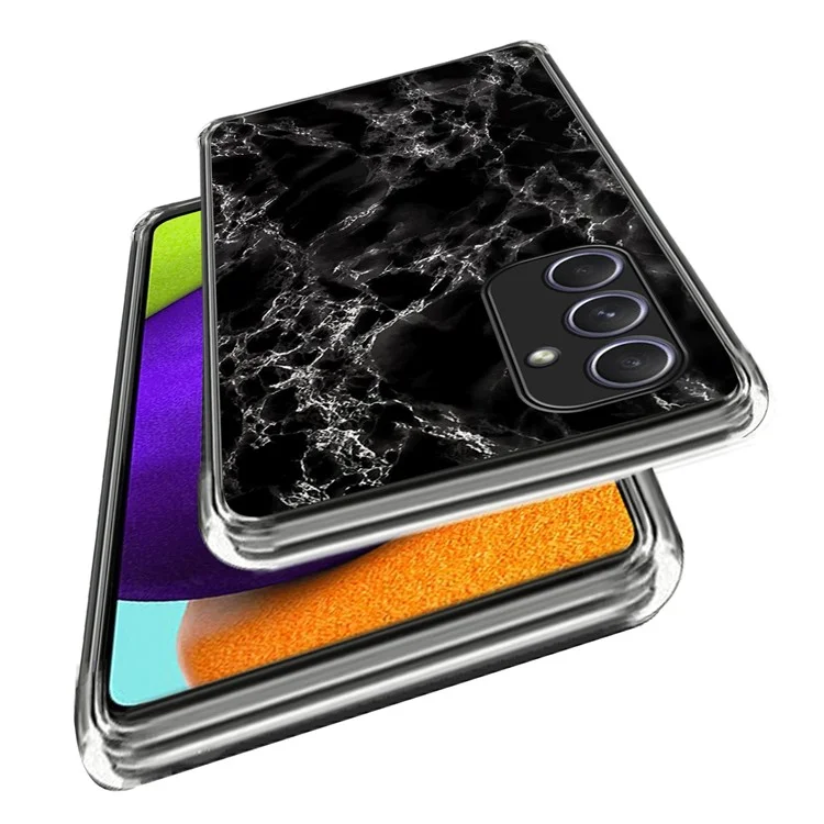 For Samsung Galaxy A54 5G Case Pattern Printed Soft Slim Shockproof TPU Phone Cover - Marble Texture