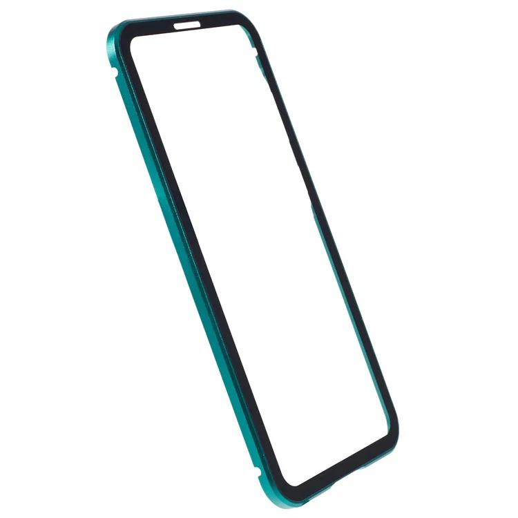 For Samsung Galaxy A55 5G Clear Case Magnetic Adsorption Shockproof Phone Cover - Green