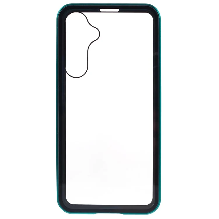 For Samsung Galaxy A55 5G Clear Case Magnetic Adsorption Shockproof Phone Cover - Green