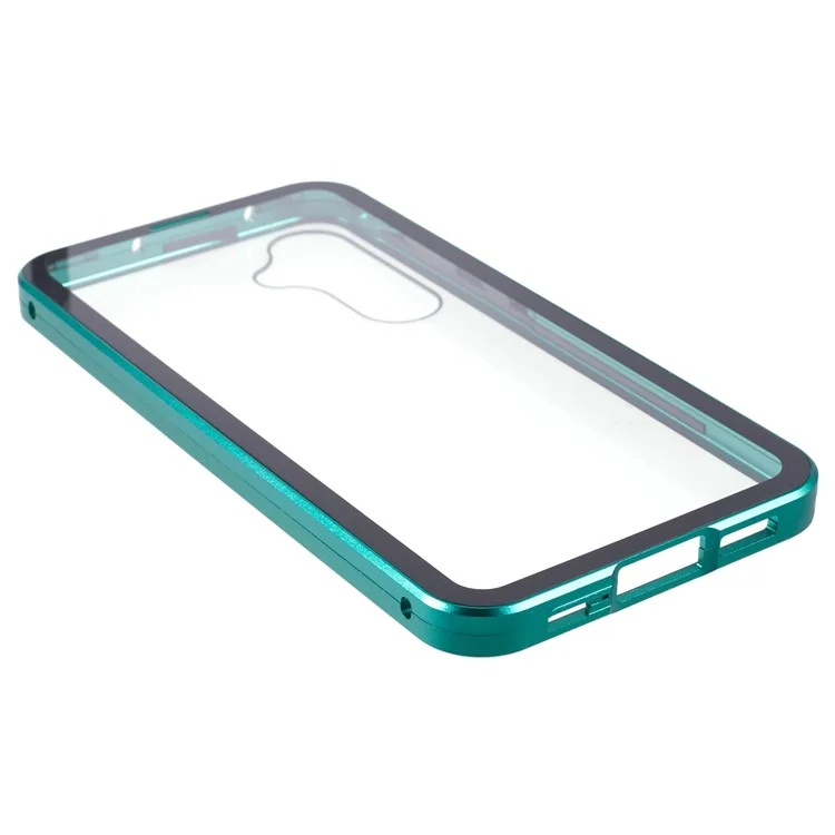 For Samsung Galaxy A55 5G Clear Case Magnetic Adsorption Shockproof Phone Cover - Green