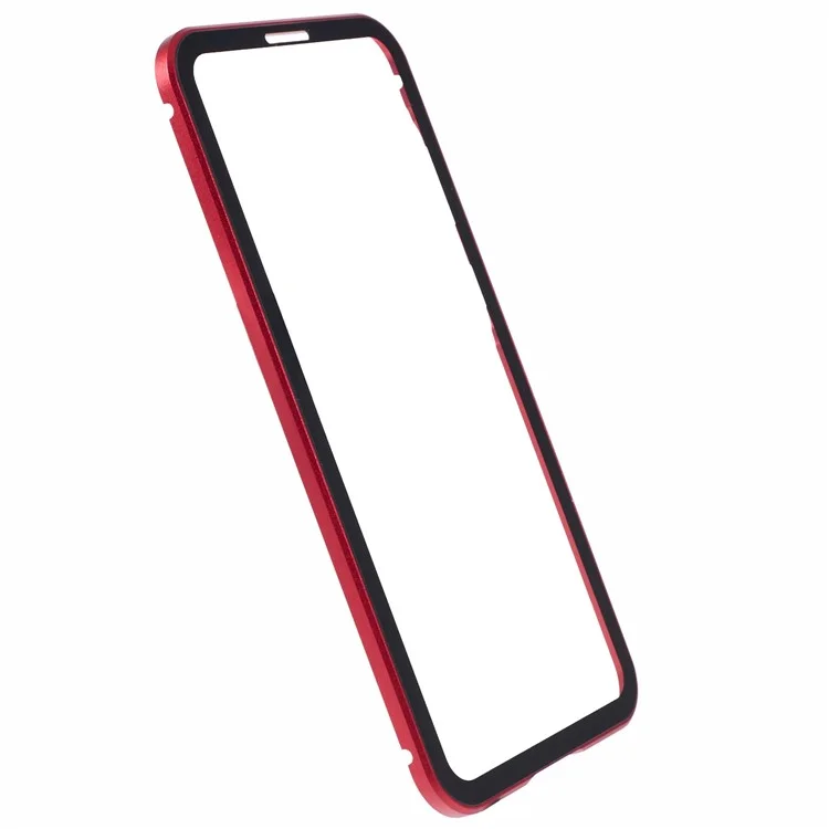 Per Samsung Galaxy A35 5G Case Protezione magnetica completa Custodia telefonica trasparente - Rosso