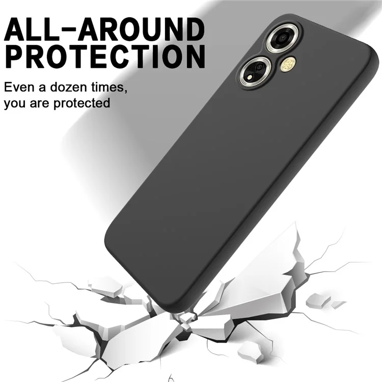 Чехол для Oppo A59 5G / A2m 5G - Мягкая подкладка, жидкий силикон, антидроп-покрытие - Черный