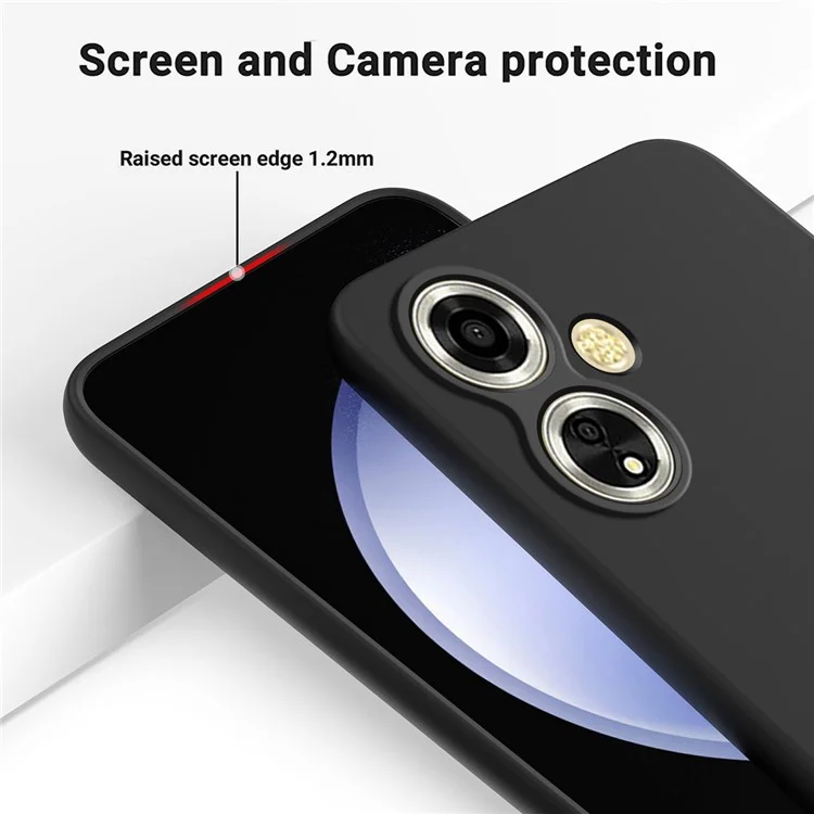 Чехол для Oppo A59 5G / A2m 5G - Мягкая подкладка, жидкий силикон, антидроп-покрытие - Черный