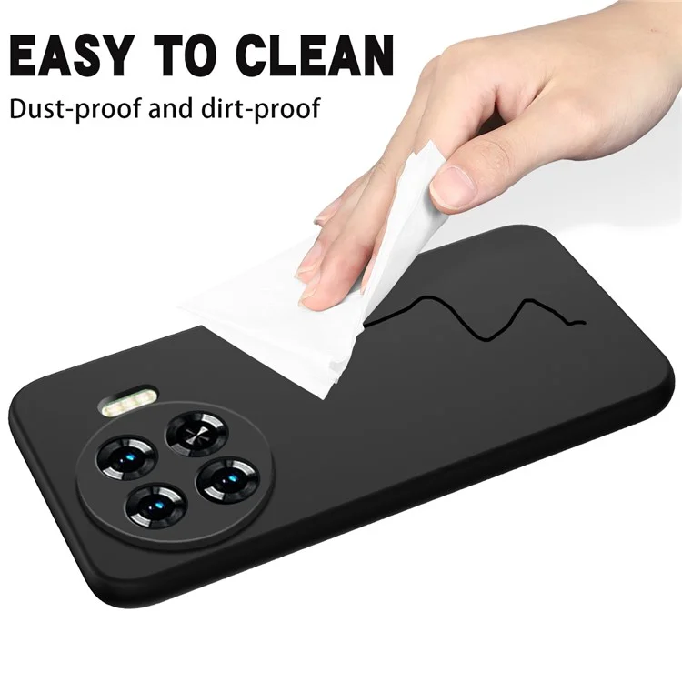 For TECNO Spark 20 Pro+ Case Soft Lining Liquid Silicone Drop-Proof Phone Cover - Black