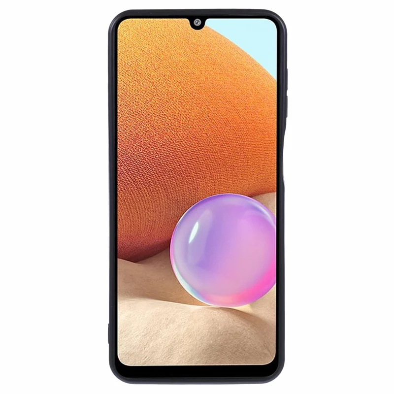 JTW Series For Samsung Galaxy A32 4G (EU Version) TPU Case Rubberized Down Jacket Back Phone Cover - Black