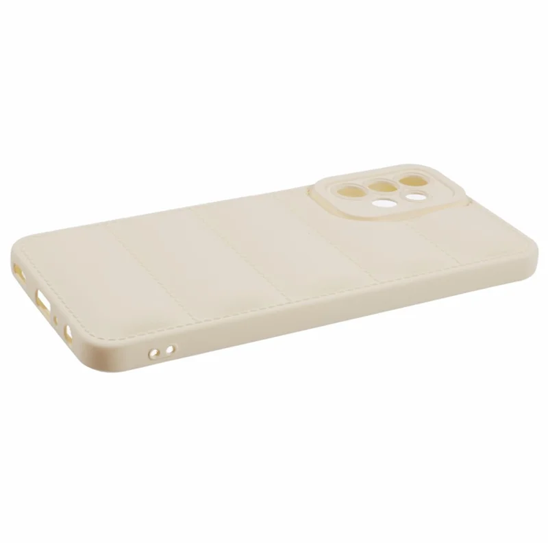 JTW Series For Samsung Galaxy A32 4G (EU Version) TPU Case Rubberized Down Jacket Back Phone Cover - White