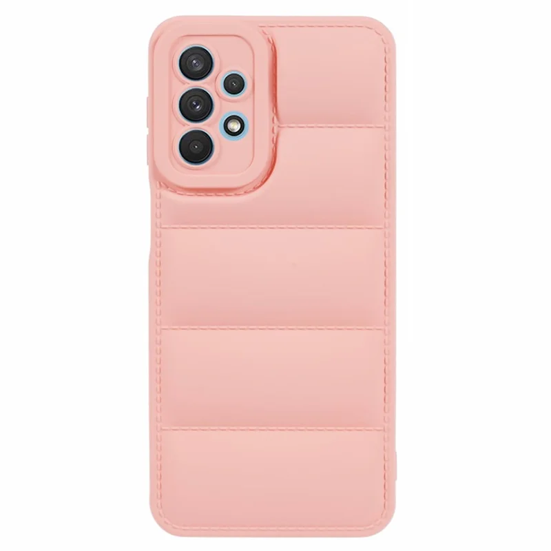 JTW Series For Samsung Galaxy A52 4G / A52s 5G / A52 5G TPU Case Down Jacket Rubberized Phone Cover - Pink