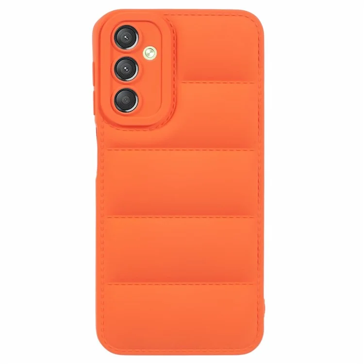 JTW Series Per Samsung Galaxy A55 5G Down Jacket Design TPU Case Drop Proof Phone Shell - Arancione
