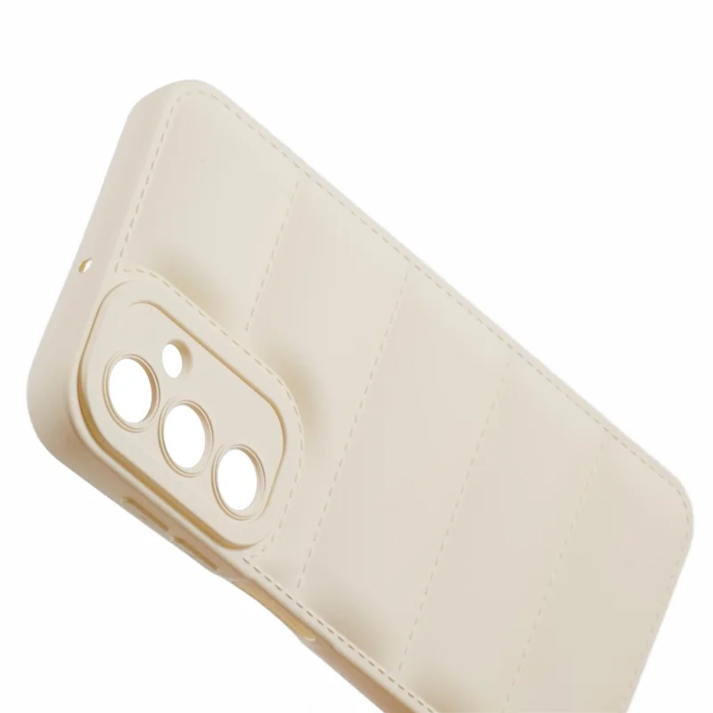 JTW Series For Samsung Galaxy A54 5G Case Down Jacket Design Rubberized TPU Anti-drop Phone Cover - White