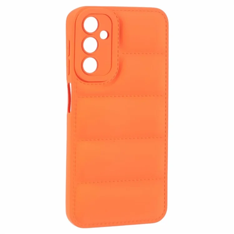 Série JTW pour Samsung Galaxy A35 5G Conception de veste matelassée Coque anti-chute en TPU - Orange