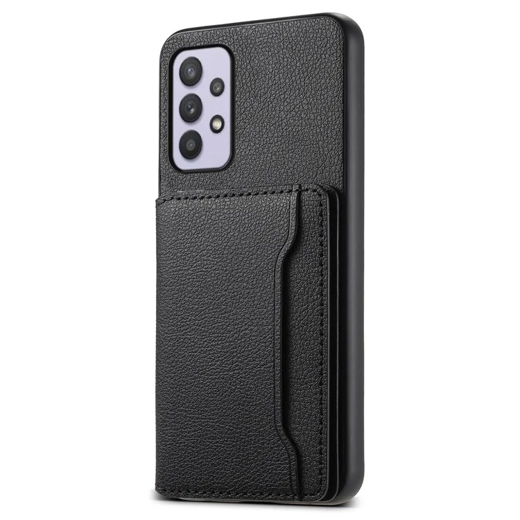 Funda para Samsung Galaxy A32 5G, 5 ranuras para tarjetas, soporte, a prueba de golpes, funda de teléfono - Negro
