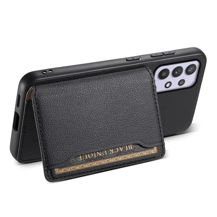 Funda para Samsung Galaxy A32 5G, 5 ranuras para tarjetas, soporte, a prueba de golpes, funda de teléfono - Negro