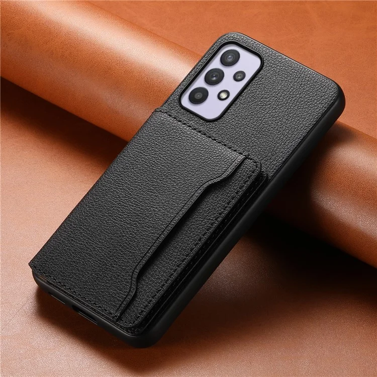 Funda para Samsung Galaxy A32 5G, 5 ranuras para tarjetas, soporte, a prueba de golpes, funda de teléfono - Negro