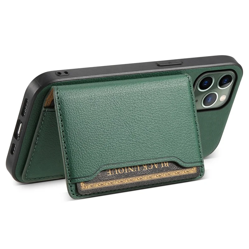 For iPhone 11 Pro Case Calf Texture PU Leather Card Slots Phone Cover - Green