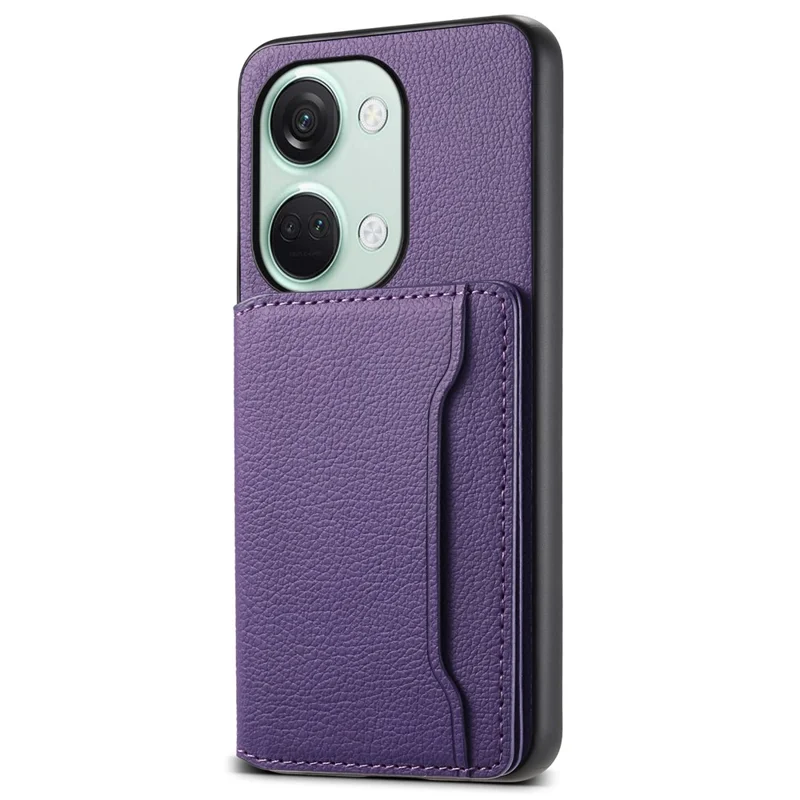 For OnePlus Ace 2V / Nord 3 5G Phone Case Leather+PC+TPU Card Slot Protective Shell - Purple