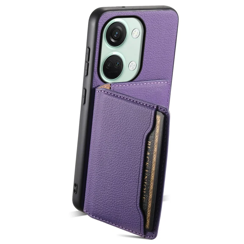 For OnePlus Ace 2V / Nord 3 5G Phone Case Leather+PC+TPU Card Slot Protective Shell - Purple
