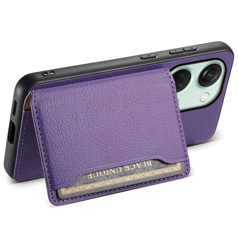 For OnePlus Ace 2V / Nord 3 5G Phone Case Leather+PC+TPU Card Slot Protective Shell - Purple