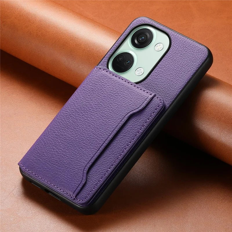 For OnePlus Ace 2V / Nord 3 5G Phone Case Leather+PC+TPU Card Slot Protective Shell - Purple