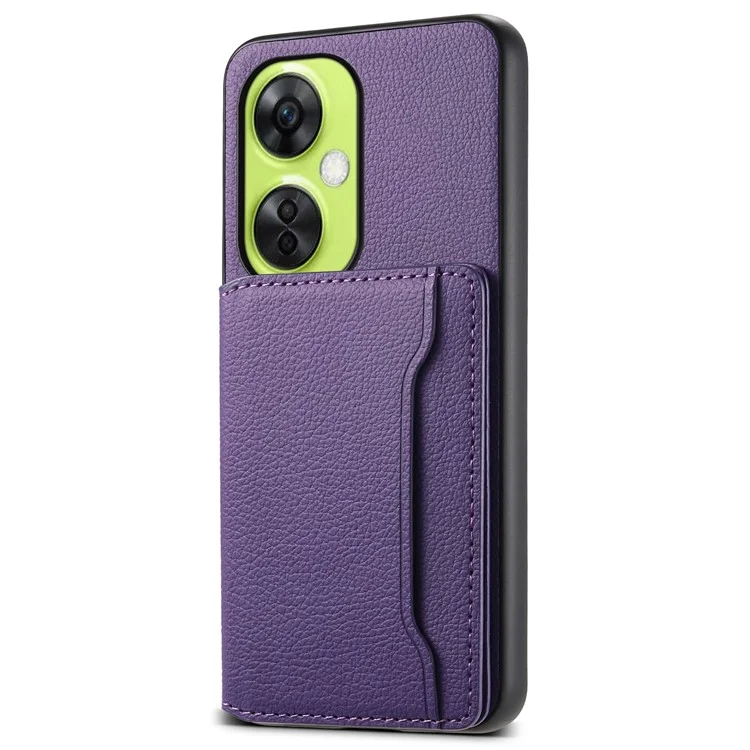 For OnePlus Nord CE 3 Lite 5G / Nord N30 5G Case PU Leather+PC+TPU Card Holder Phone Cover - Purple
