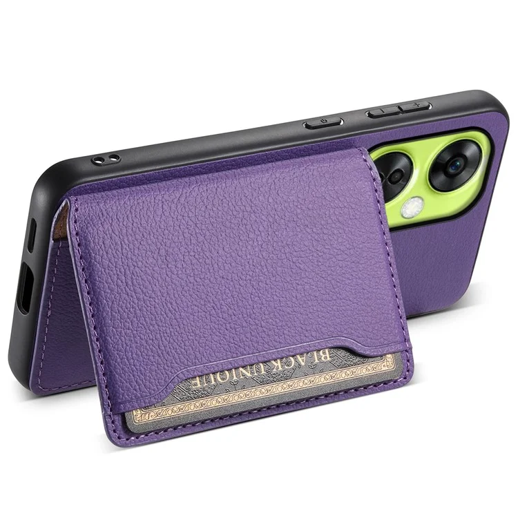 For OnePlus Nord CE 3 Lite 5G / Nord N30 5G Case PU Leather+PC+TPU Card Holder Phone Cover - Purple