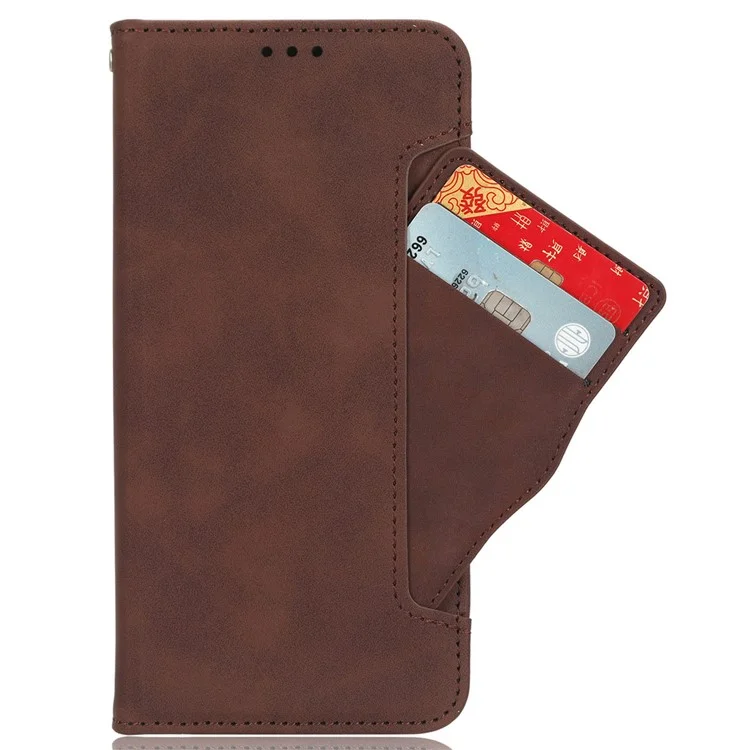 Per Nothing Phone (2a) Plus / Phone (2a) Custodia in Pelle Multipla Slot per Schede Chiusura Magnetica Cover per Telefono - Marrone