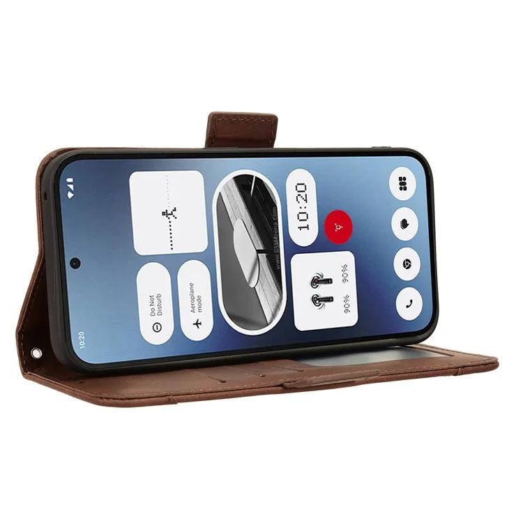 Per Nothing Phone (2a) Plus / Phone (2a) Custodia in Pelle Multipla Slot per Schede Chiusura Magnetica Cover per Telefono - Marrone