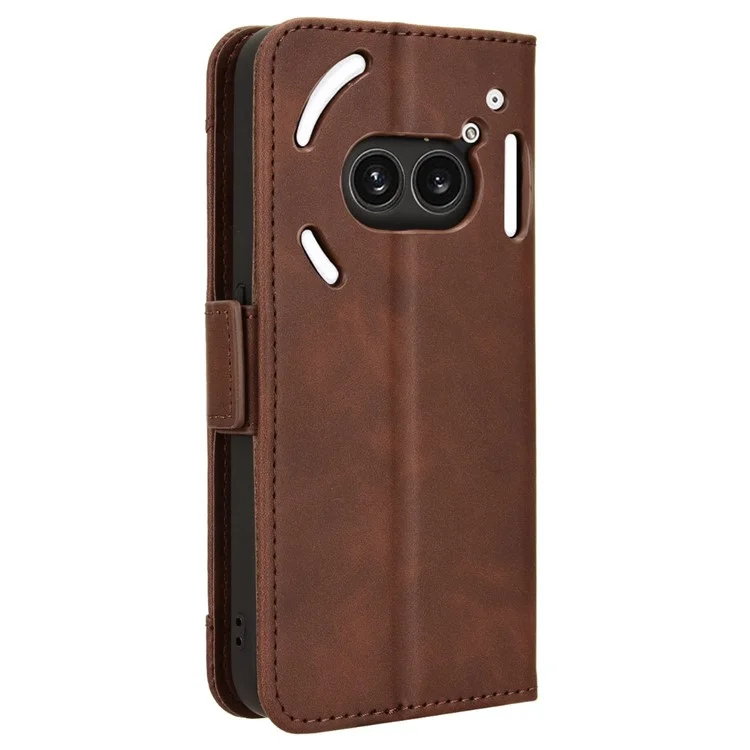 Per Nothing Phone (2a) Plus / Phone (2a) Custodia in Pelle Multipla Slot per Schede Chiusura Magnetica Cover per Telefono - Marrone
