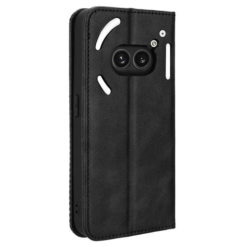 For Nothing Phone (2a) Plus / Phone (2a) Case Wallet PU Leather Phone Cover Magnetic Closing - Black