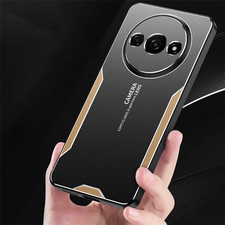 Für Xiaomi Redmi A3 4G / Poco C61 4G Hülle Aluminiumlegierung+TPU+PC Kombination Schutzhülle - Silber