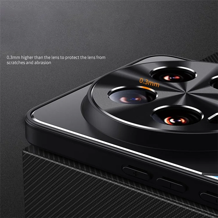 For Xiaomi 14 Ultra Case Aluminium Alloy+TPU Drop-proof Protective Phone Cover - Blue
