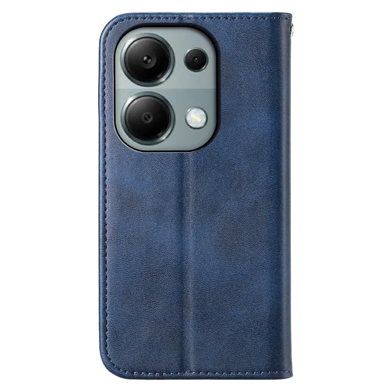 For Xiaomi Redmi Note 13 Pro 4G Case PU Leather Rhombus Imprinted Pattern Wallet Phone Cover - Blue