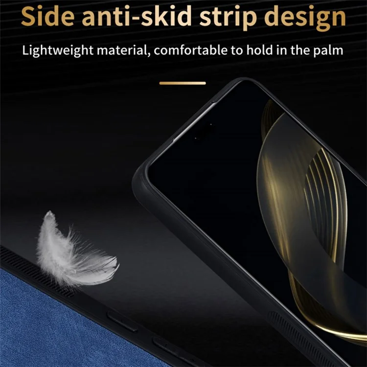 AZNS For Honor Magic6 Pro 5G Case PU Leather Coated TPU Scratch Resistant Phone Cover - Marrone