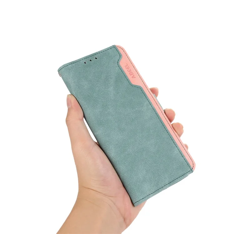 ABEEL For Samsung Galaxy S21 Ultra 5G Phone Case Color Matching RFID Blocking Wallet Leather Cover - Baby Blue