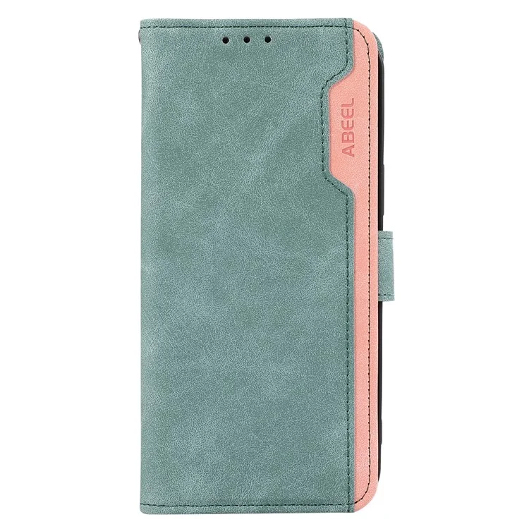ABEEL For Samsung Galaxy S21 Ultra 5G Phone Case Color Matching RFID Blocking Wallet Leather Cover - Baby Blue