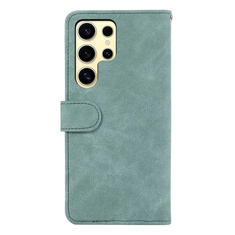 ABEEL For Samsung Galaxy S21 Ultra 5G Phone Case Color Matching RFID Blocking Wallet Leather Cover - Baby Blue