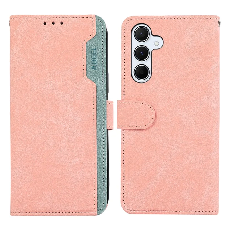 ABEEL For Samsung Galaxy A34 5G Wallet Case RFID Blocking Leather Phone Cover - Pink