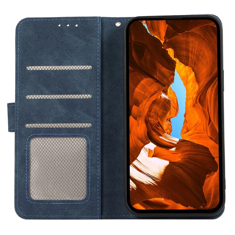 ABEEL For Samsung Galaxy A54 5G Case RFID Blocking Leather Wallet Phone Protection Cover - Blue