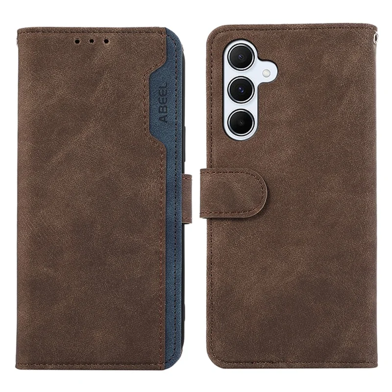 ABEEL Per Samsung Galaxy A54 5G Custodia RFID Blocking Portafoglio in Pelle Protezione del Telefono - Marrone
