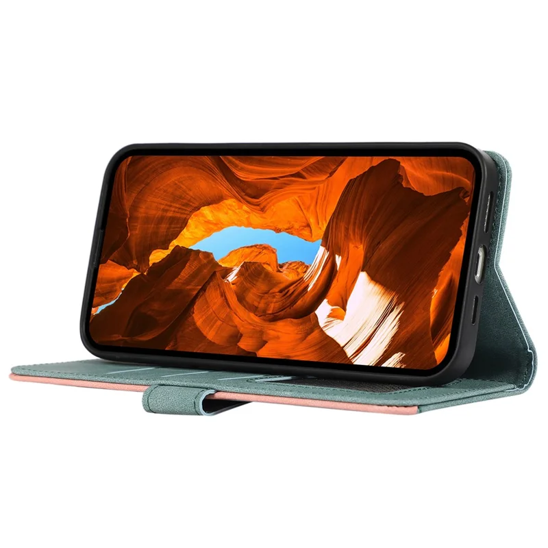 ABEEL Für Samsung Galaxy S21 FE 5G RFID-blockierender Ständer PU-Leder Handyhülle Schutzhülle - Baby Blau