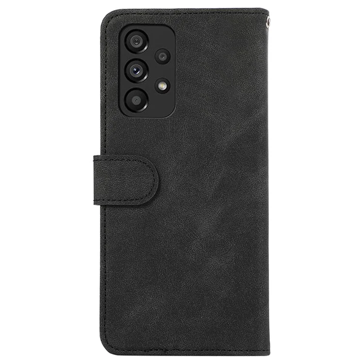 ABEEL PU Leather Cover for Samsung Galaxy A23 4G / A23 5G (Global Version) Anti-scratch Phone Case RFID Blocking Wallet - Black