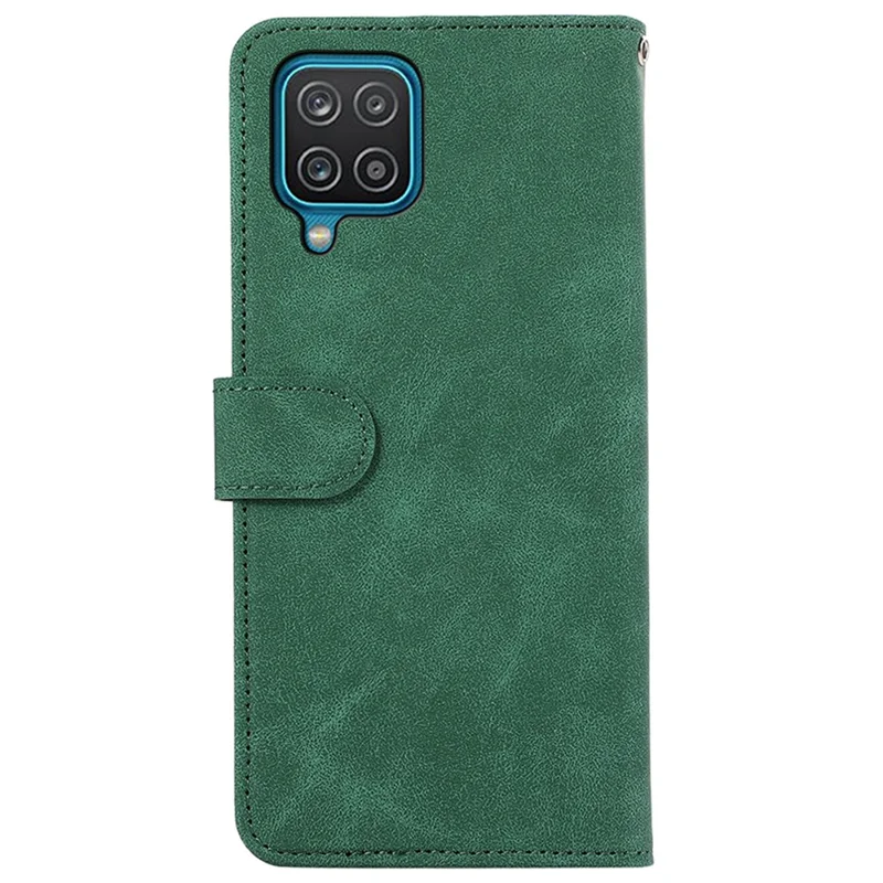ABEEL For Samsung Galaxy A12 Drop Proof Cell Phone Case RFID Blocking Stand Cover - Green