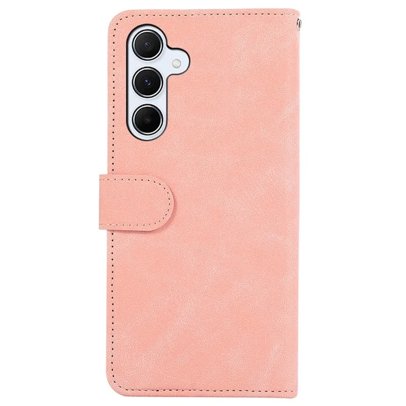 ABEEL Para Samsung Galaxy A24 4G (162,1 x 77,6 x 8,3mm) Capa de Telefone Anti-risco de Couro PU Carteira com Bloqueio RFID - Rosa