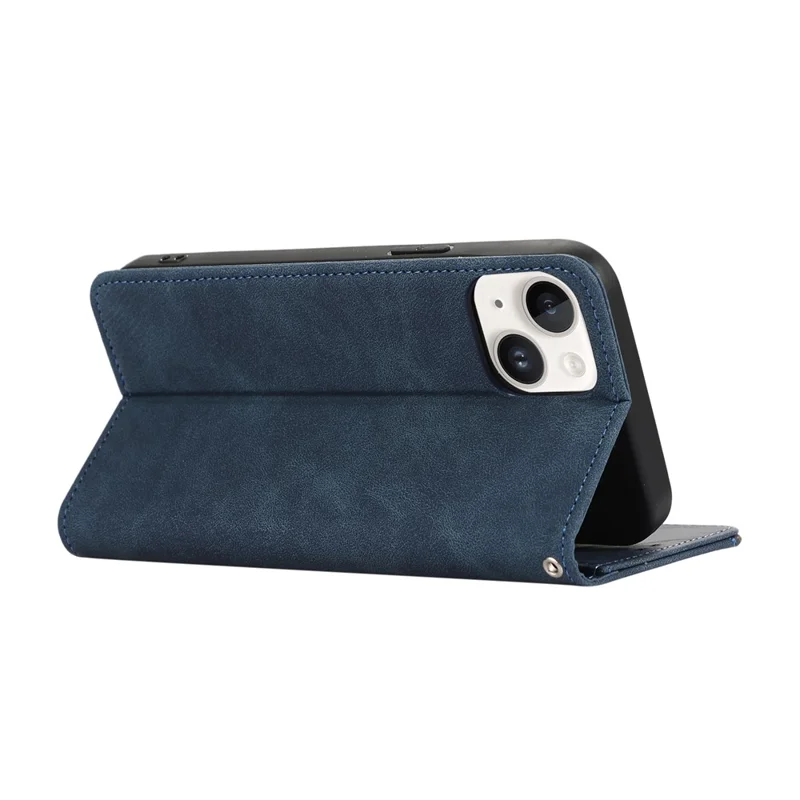 ABEEL For iPhone 15 Plus Phone Cover Color Matching RFID Blocking Card Slots Case - Blue