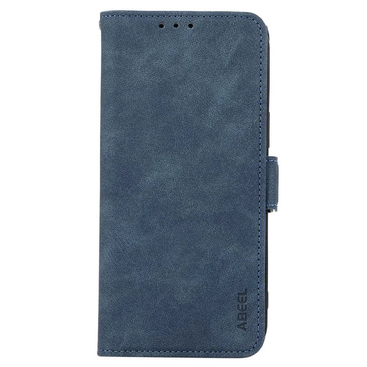 ABEEL For Samsung Galaxy S24 Ultra Case Magnetic Clasp RFID Blocking Leather Phone Cover - Blue
