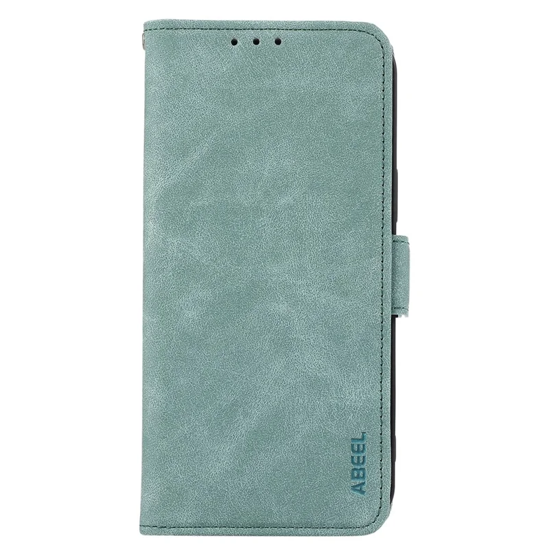 ABEEL For Samsung Galaxy S22 Ultra 5G Phone Case PU Leather Protective Cover RFID Blocking Stand - Baby Blue