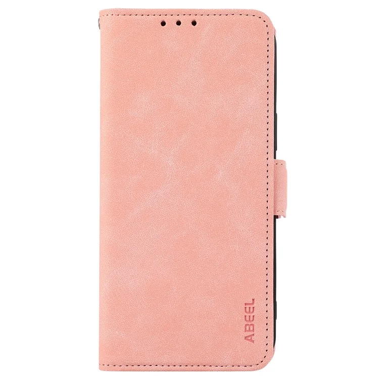 ABEEL For Samsung Galaxy S21+ 5G Case PU Leather Magnetic Clasp Protect RFID Blocking Phone Cover - Pink